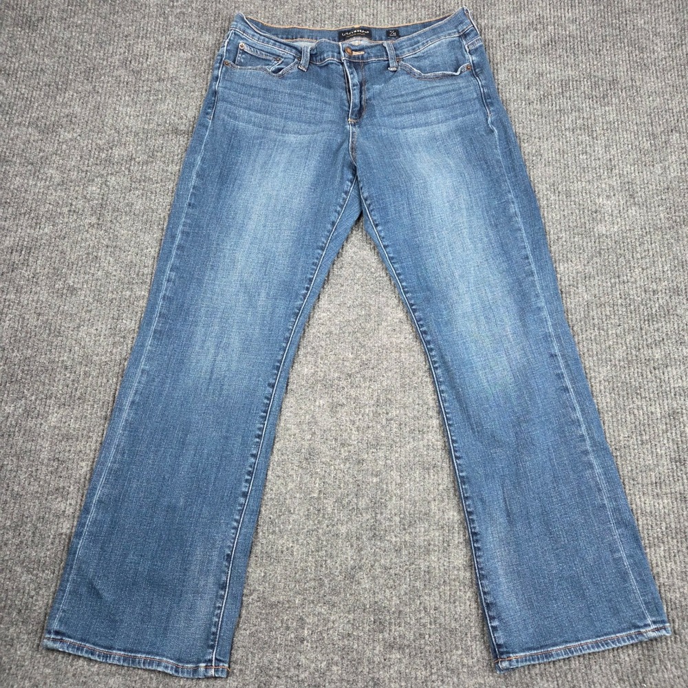 Lucky Brand Womens Size 14/32 Regular Mid Rise Straight Leg Jeans Medium Wash